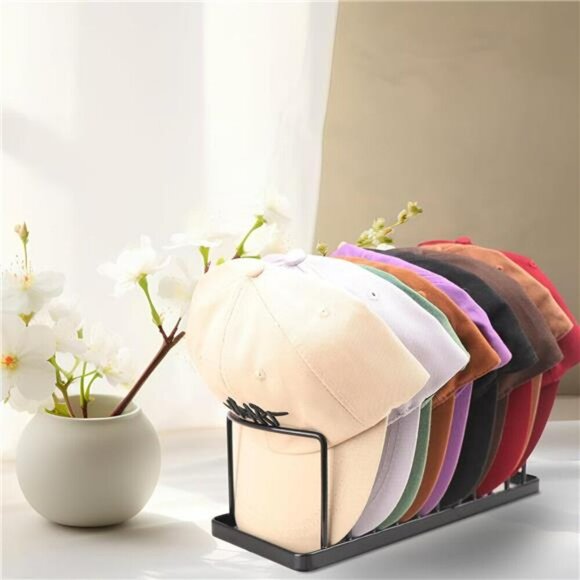 Baseball Cap Hat Rack Metal Organizer Holds 20 Hats Closet Storage Stand - Picture 2 of 7